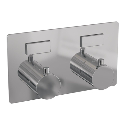 BRAUER Chrome Edition Inbouwthermostaat - 2 functies - inclusief inbouwdeel - drukknoppen - chroom