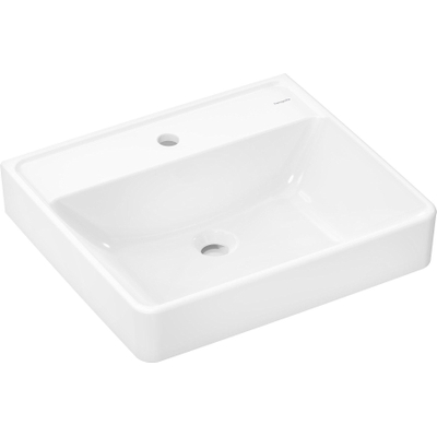 Hansgrohe Xanuia Q Wastafel/Fontein - 55x48cm - inbouw - 1 kraangat - zonder overloop - glans wit