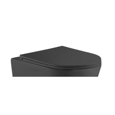 QeramiQ Dely Zitting - softclose - quickrelease - mat zwart TWEEDEKANS