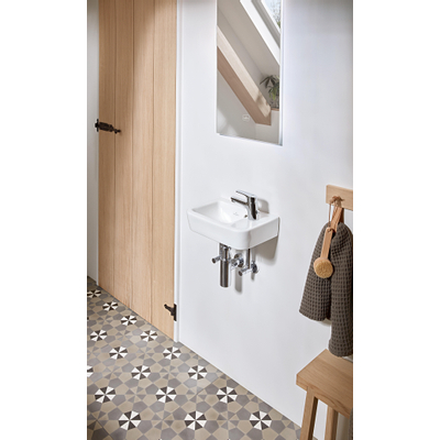 Villeroy & Boch O.novo Lave-main WC 36x14.5x13.5cm 1 trou de robinet droite avec trop-plein Ceramic+ Blanc Alpin