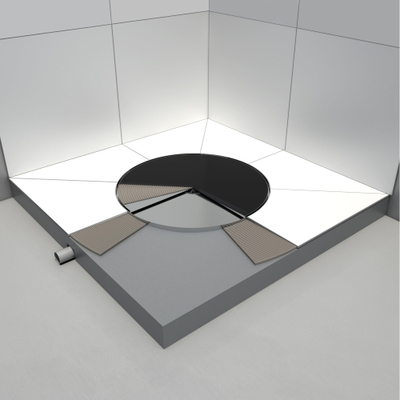 Easy Drain Douchegoot 120X110 Cm. Dot 65,8 Cm. Rond Rvs OUTLETSTORE