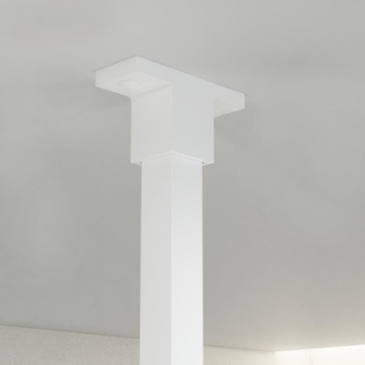 FortiFura Galeria Douche à l'italienne - 110x200cm - Verre dépoli - Bras plafond - Blanc mat