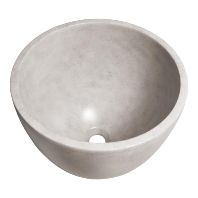 BRAUER Concrete Waskom opbouw - 36x36x28cm - zonder overloop - rond - beton