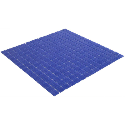 The Mosaic Factory Amsterdam mozaïektegel - 32.2x32.2cm - wand en vloertegel - Vierkant - Glas Dark Blue Mat