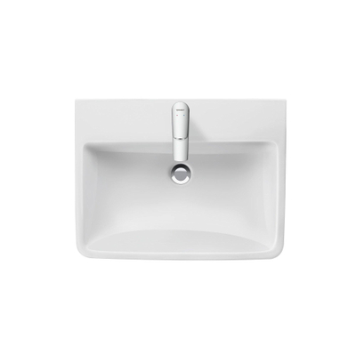 Duravit No.1 - No.1 - wastafel - 600mm - met overloop - 1 kraangat - hoogglans wit