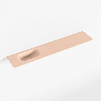Mondiaz EDEN Fontein - 110x23x0.9cm - wasbak Links - zonder kraangaten - voor toiletmeubel - Solid surface - Rosee
