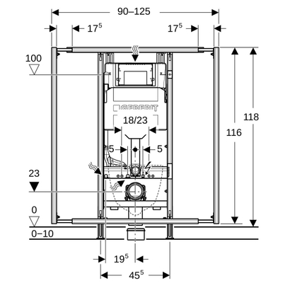 Geberit Réservoir encastré avec cadre