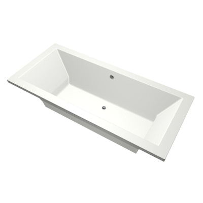 Xenz Society Duobad - 200x90x53 - afvoer Midden - acryl - wit mat