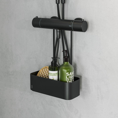 Tiger 2 Store Etagère de douche 25x12x34cm pour robinet de douche Noir
