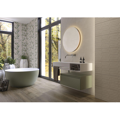 SAMPLE Terravito Evarno wandtegel - 30x75cm - gerectificeerd - Ivory mat (crème)