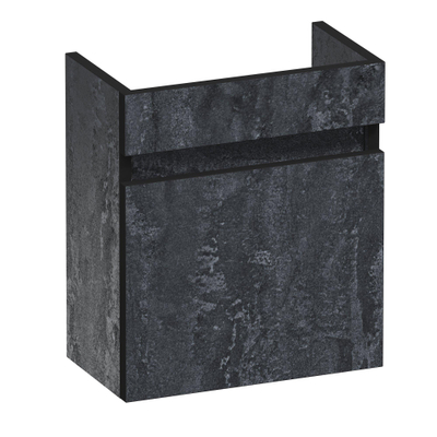 Brauer Joy Edge Meuble sous lave-mains - 40x45x22cm - 1 porte poignée intégrée droite - Damascus