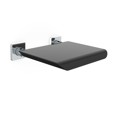 Emco System 2 klapzitje zonder rugleuning zwart/chroom