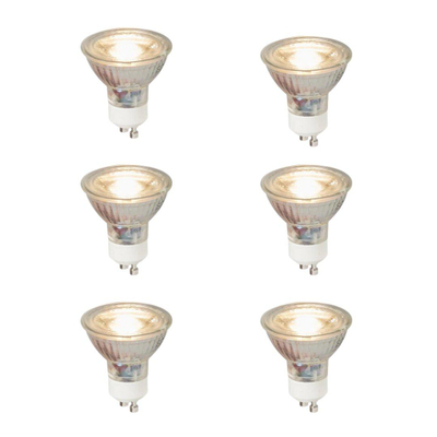 Luedd Lampe LED - lot de 6 - GU10 - 5W - 3000K - 450LM - à intensité réglable