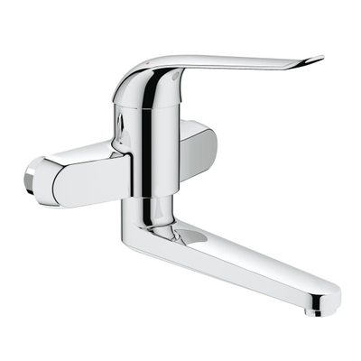 GROHE Eurosmart Care wastafelkraan - wand - laag - 2-gats - voorsprong 17.7cm - chroom