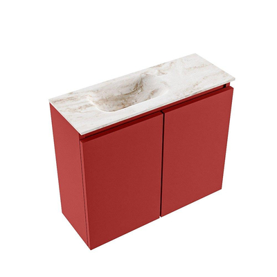 MONDIAZ TURE-DLUX 60cm toiletmeubel Fire. EDEN wastafel Frappe positie links. Zonder kraangat.