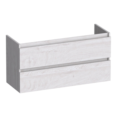 BRAUER Joy Badkamermeubelset - 100x40x55cm - 2 lades - greeploos - softclose - natuursteensteen wastafel - zonder kraangat - basalt antraciet - forest seashell SHOWROOMMODEL