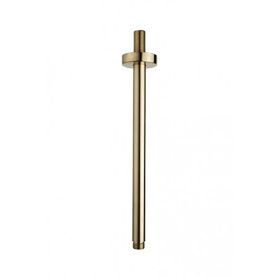 Wiesbaden Unimatch Douchearm - met plafondbevestiging - 30cm - PVD - geborsteld messing (goud)