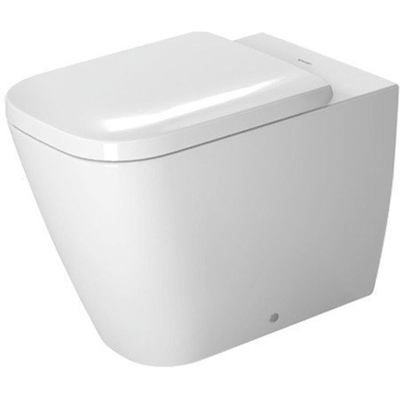Duravit Happy D.2 Closetpot - diepspoel staand - back-to-wall - 36.5x57cm - inclusief bevestiging afvoer horizontaal - wit