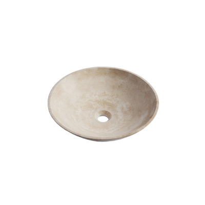 FugaFlow Efficiente Pietra - Vasque 42x42x12cm - ronde - pierre naturelle marbrée