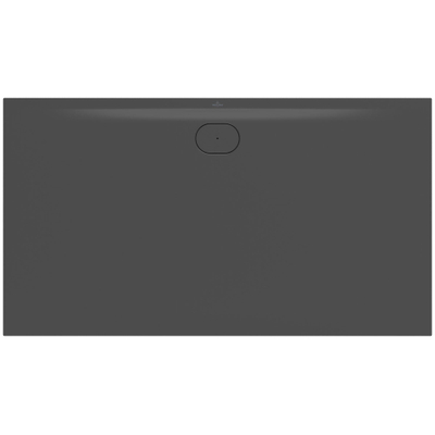 Villeroy & Boch Ecora douchebak - 180x100x3.5cm - afvoer lange zijde - anthracite (antraciet)