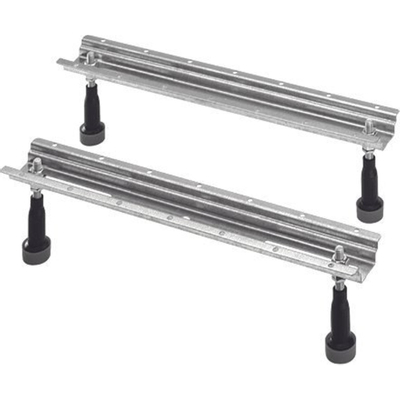 Duravit Diverspotenset - voor bad- en douchebakken per - 2 stuksgroter dan - 100cm in hoogte verstelbaar - 12 - glans grijs (zilver)
