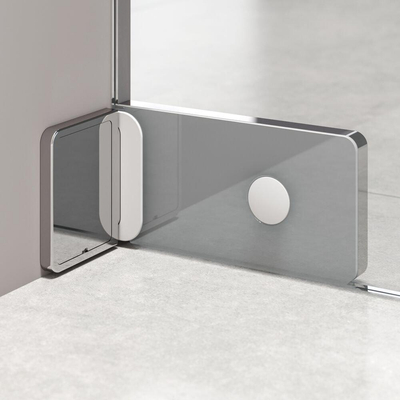 Sealskin Pure Paroi latérale - 100x200cm - pour cabine de douche - verre transparent - 8mm - traitement anticalcaire - argent poli brillant