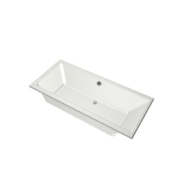 Xenz Kristal Baignoire - 170x75x48 - bonde Centrale - acrylique - blanc mat