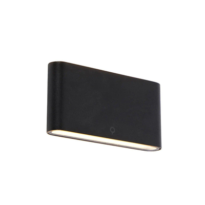 QAZQA Batt wandlamp - 17.5x9x3cm - incl. LED - IP65 - mat zwart