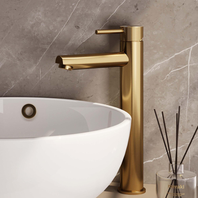 Brauer Gold carving Mitigeur de lavabo sur plage - haut - modèle a - PVD - or brossé