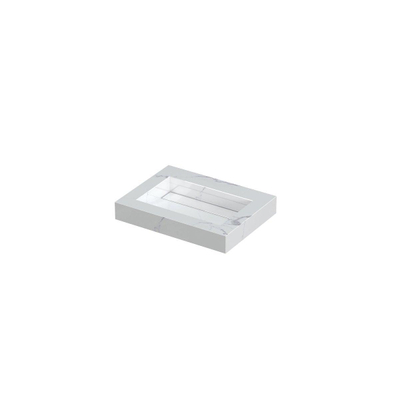INK Pitch wastafel - 60x45x9cm - 1 wasbak - 0 kraangaten - drain keramiek Statuario glans