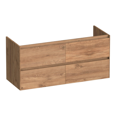 BRAUER Inspire wastafelonderkast 120 4 softclose lades - greeploos - 2 sifon uitsparingen - Chateau