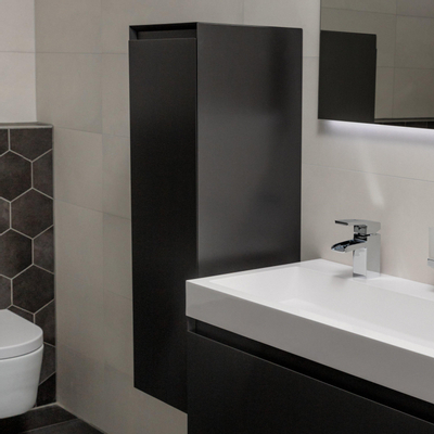 INK armoire de salle de bains 106x35x35cm 1 porte ouvrant à gauche/droite sans poignée laqué Anthracite mat