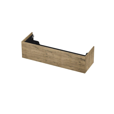INK Wastafelonderkast - 140x45x37.6cm - 1 lade - push to open - met recht opdekfront - MFC - Naturel eiken