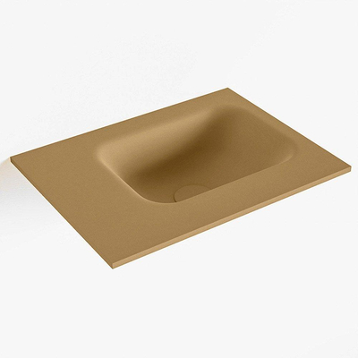 Mondiaz LEX Lavabo de lave-mains - 40x30x0.9cm - vasque à droite - sans trous de robinet - pour meuble WC - Solid surface - Oro
