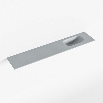 Mondiaz EDEN Fontaine - 110x23x0.9cm - lavabo Droit - sans trous de robinet - pour meuble de toilette - Solid surface - Plata