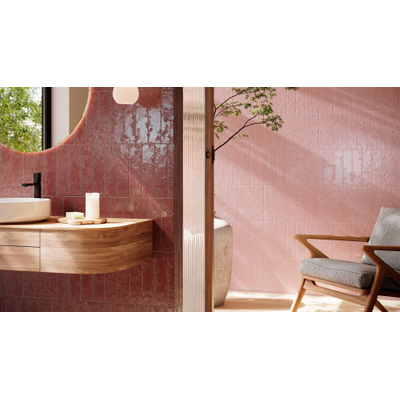 Meilleure Achat Sigma Carrelage mural - 7.5x30cm - 8.8mm - Rosa