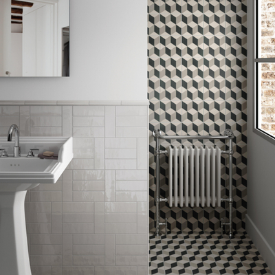 SAMPLE Terravito Elvella Voor wandtegel - 20x6.5cm - 8mm - Gris Claro Glans
