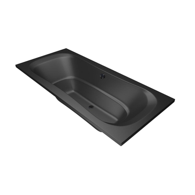 Xenz Nassau Duobad - 200x90x52 - afvoer Midden - acryl - ebony