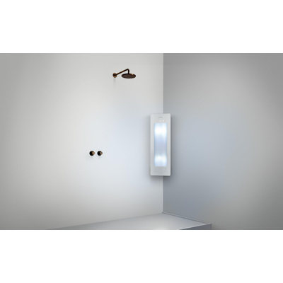 Sunshower Round Small Plus infrarood en UV licht opbouw incl. Installatieset hoek 95x33x25cm White