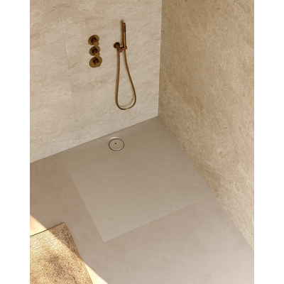 Riho Nuvia Douchevloer - 100x100cm - antibacterieel - purite - pebble grey