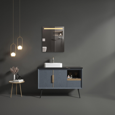 Adema Squared 2.0 spiegel – 60x70 cm – directe LED boven – Zilver mat