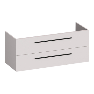 BRAUER Trust meuble sous-lavabo 120 sans poignées rapportées 2 tiroirs softclose et 2 découpes pour siphon - sable mat