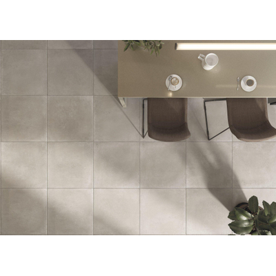 SAMPLE Terravito Larvico wand- en vloertegel - 60x60cm - 10mm - Vierkant - Betonlook - Beige mat