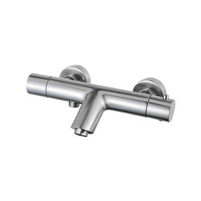 Fortifura Calvi thermostatische badkraan - PVD - geborsteld RVS