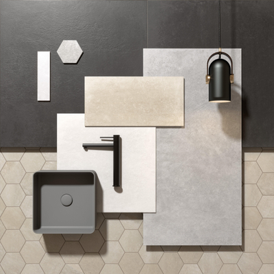 Terravito Calvero wand- en vloertegel - 60x60cm - 9.0mm - Vierkant - gerectificeerd - Betonlook - mat wit