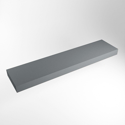 Mondiaz TOP 46 Vrijhangend Topblad - 200x46x12cm - geschikt voor waskom - Solid surface - Plata