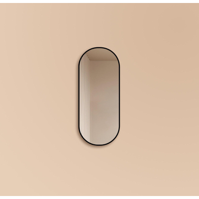 Saniclass Retro Line 2.0 Miroir ovale 90x38cm cadre noir mat