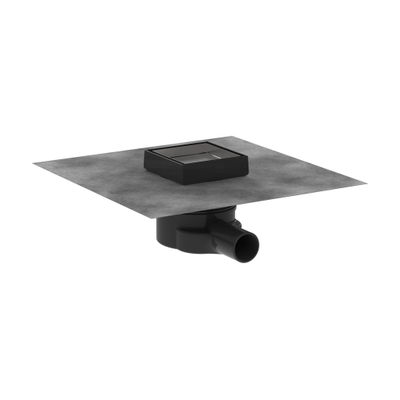 Hansgrohe RainDrain Point Puntafvoer - 10x10cm - achterzijde betegelbaar - brushed stainless steel