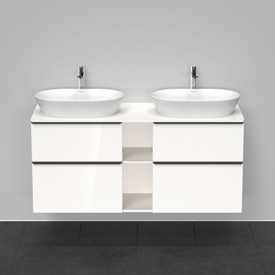 Duravit D-neo Meuble sous vasque 140x55x66.4cm 4 tiroirs Blanc haute brillance