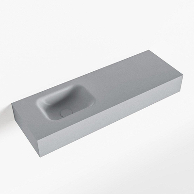 Mondiaz LEX Fontein - 90x30x12cm - wasbak Links - zonder kraangaten - solid surface - Plata